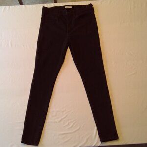 Levis 720 Womens Jeans Size 31 High Rise Super Skinny Black 5 Pocket Denim